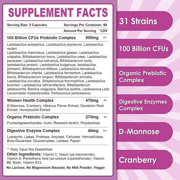 Probiotiques pour la santé intestinale des femmes